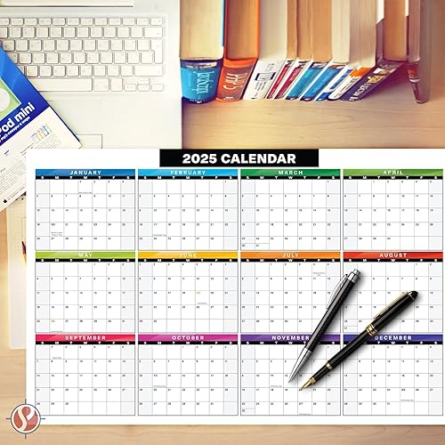 Miniatura 9 de 2021 calendario de escritorio completo, tamaño grande 11.0 x 17 pulgadas planificador de 12 meses  2 caras verticalhorizontal reversible  impreso en
