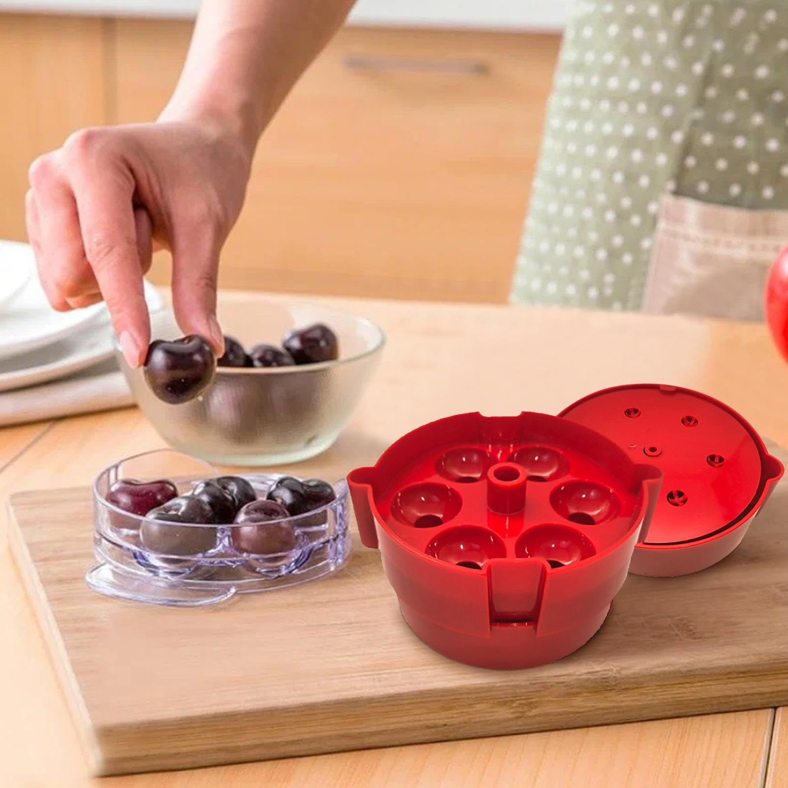 Dénoyauteur Cerise Et Prune Inoxydable - Lot De 2, Acier 304, Facile à Utiliser Pour Confitures, Gelées, Fruits