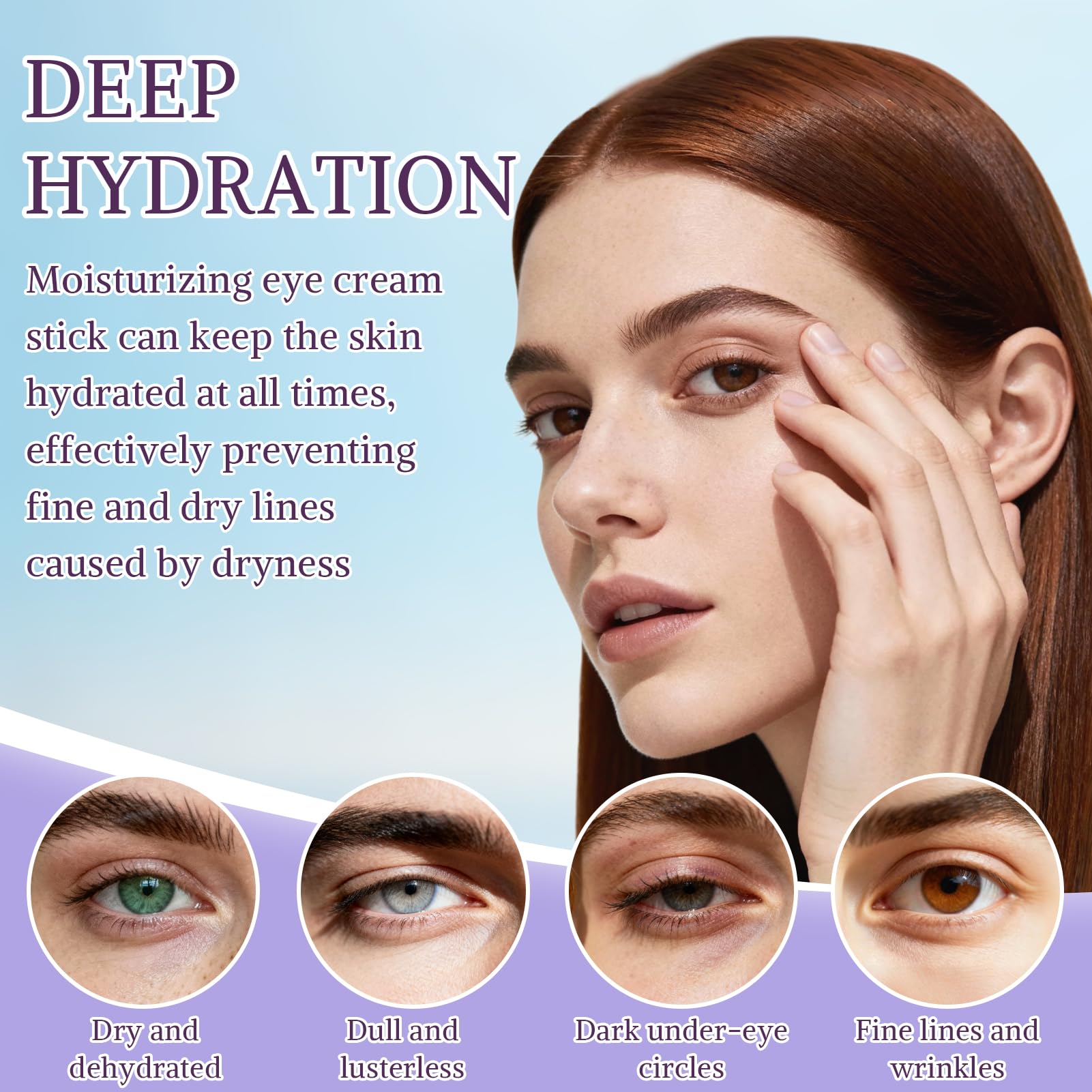 2 Pezzi Retinolo Stick per Occhi, Anti Aging Retinolo Eye Cream, Hydrating Eye Stick, Riduzione Delle Cricche Scure E Delle Borse, Adatto a Tutti i Tipi di Pelle