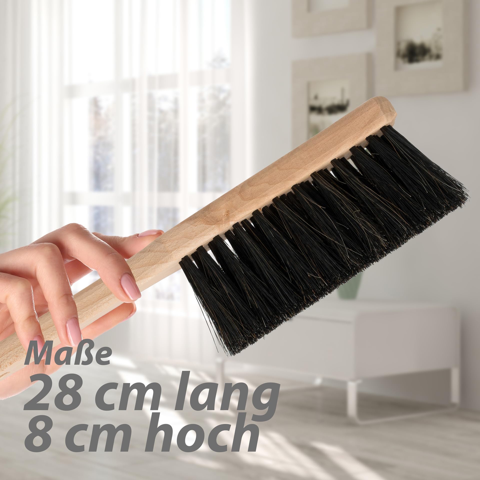 Hausfelder Set di 2 scopini a mano, scopini a mano con setole morbide e medio-morbide