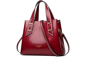 Stylish and Durable Red Leather Crossbody for Women