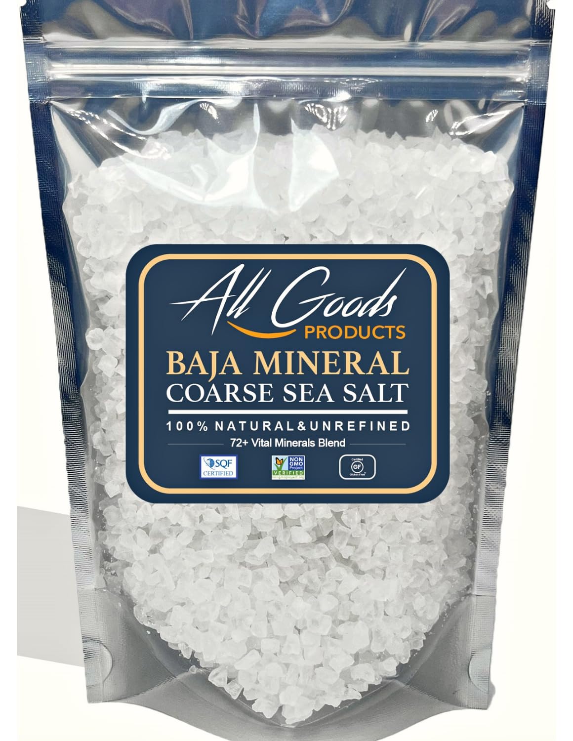 Buy All Goods Baja Mineral Sea Salt, Natural Coarse Grain - 8 Oz 100% ...