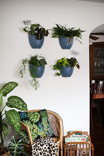 Miniatura 10 de The HC Companies Maceta de pared de jardín de 8 pulgadas, maceta colgante de plástico para flores de interior y exterior, hierbas, color blanco