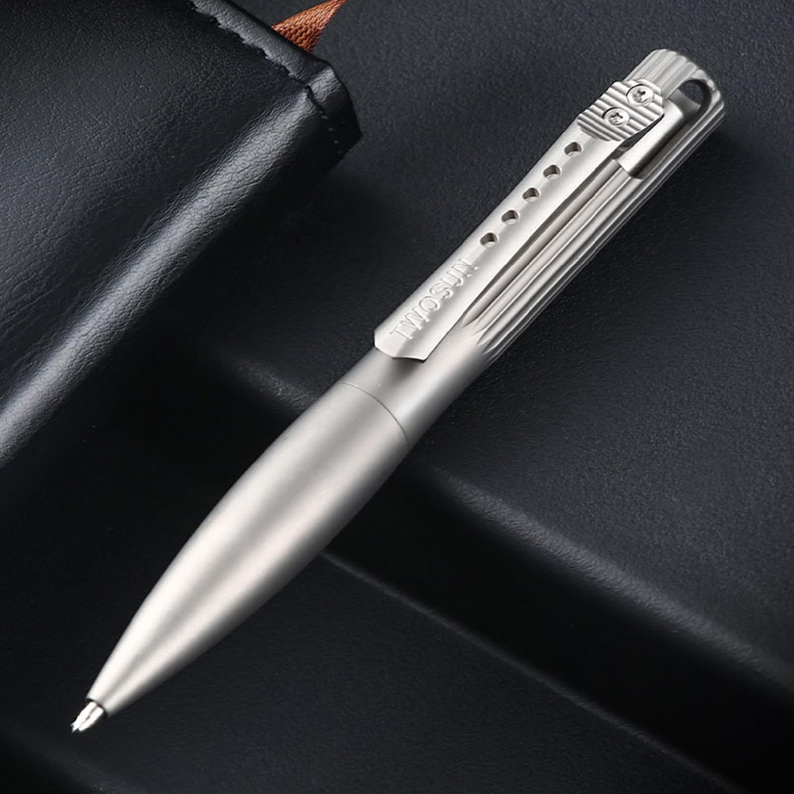 Stylo Camping Acier Stylo Tactique EDC BUXAN - Action Par Bille, En Laiton Et Acier, Pour Le Quotidien, Le Camping, La Survie Stylo Bolt Action BUXAN EDC Survie Camping
