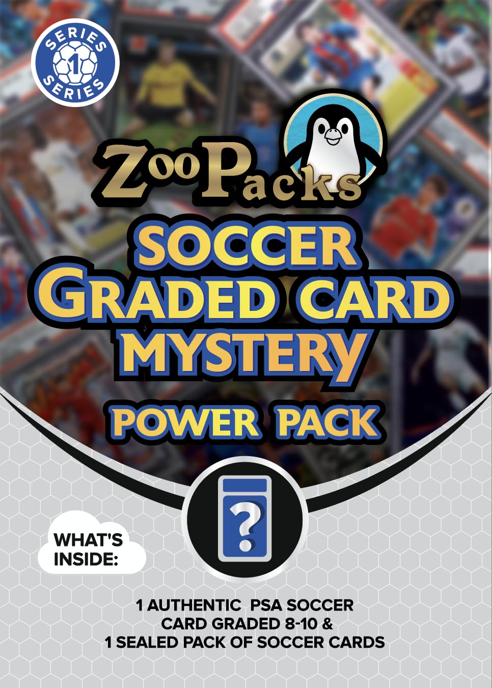 Palos Designs Soccer Graded Card Mystery Pack | PSA Graded Soccer Card | Grade 8+ Guaranteed | Contains One Graded Vintage, Rookie, Legend or Current Star | by Zoo Packs