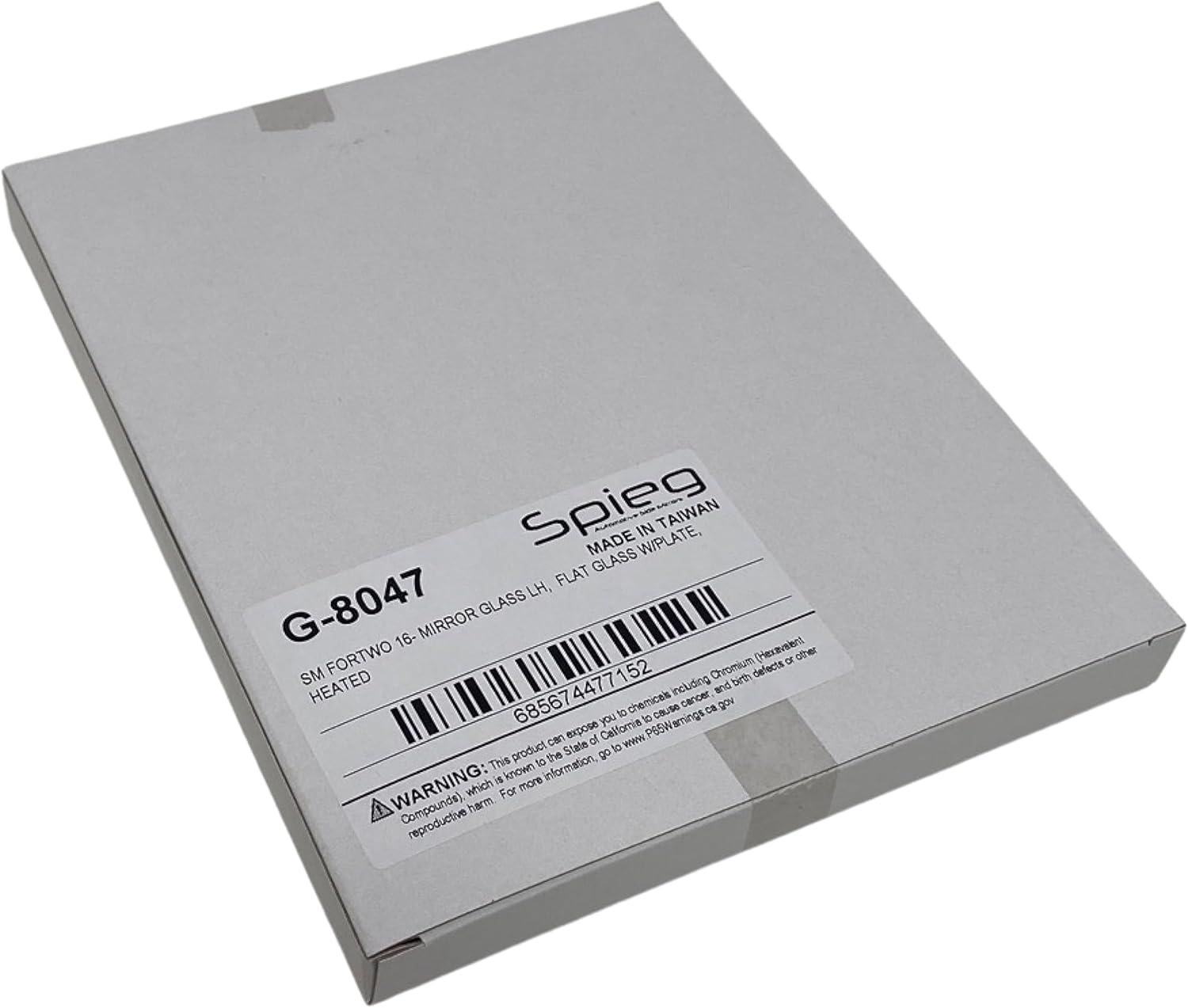 Spieg Driver Side Mirror Glass for 2016-2019 Smart Fortwo Heated with Backing Plate Left 453-811-40-00