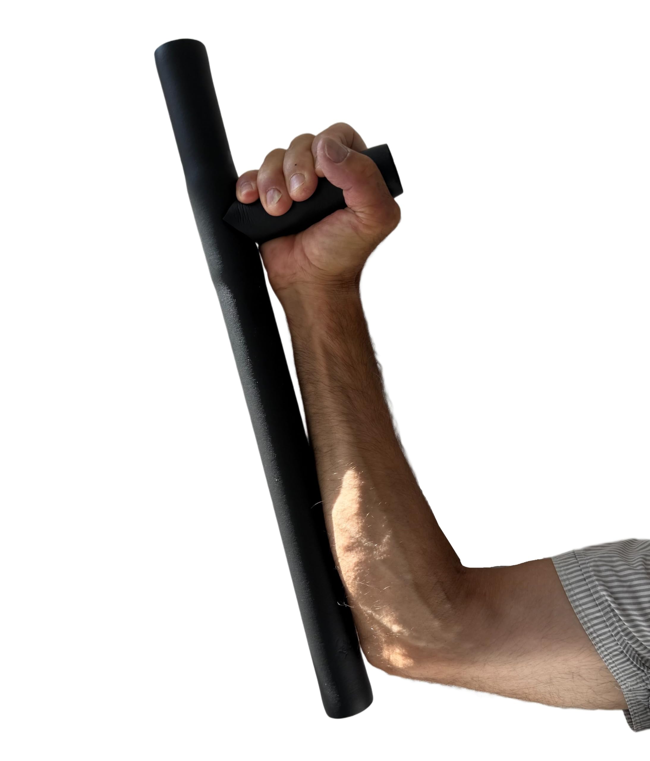 BAY Tonfa Schaumstoff 52 cm schwarz SV Krav MAGA Selbstverteidigung Self Defense Mantel mit Plastikkern Langstock Stock Softstick Softstock Soft Stock Kampfstock Budo Kunststoff