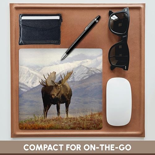 Miniatura 4 de 3dRose LLC - Alfombrilla de mouse de 8 x 8 x 0.25 pulgadas, Moose Bull Wildlife Denali National Park Alaska Steve Kazlowski (mp_87701_1)