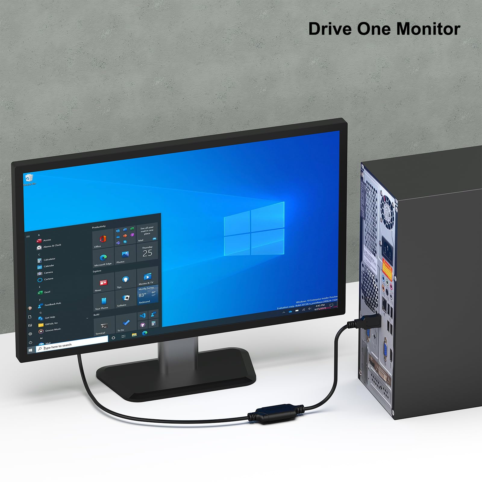 BENFEI Kabel USB 3.0 do VGA 1,8 m męski na męski, do Windows 11, Windows 10, Windows 8.1, Windows 8, Windows 7 (nie dla Mac)