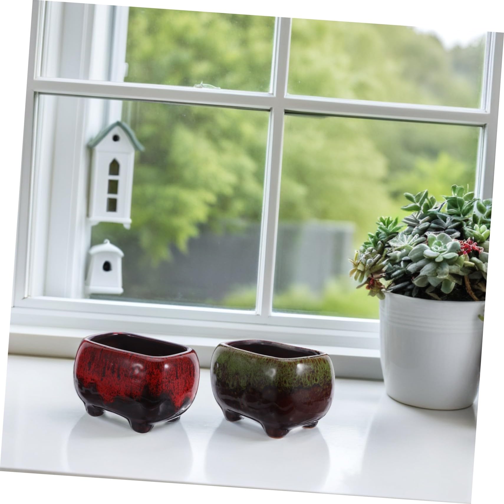 Milisten 5 ceramiczna doniczka Ceramiczny kwiat mini ceramiczne doniczki kwiatowe soczyste doniczki ozdobne soczysta doniczka ceramiczny garnek kwiatowy słodki ceramika