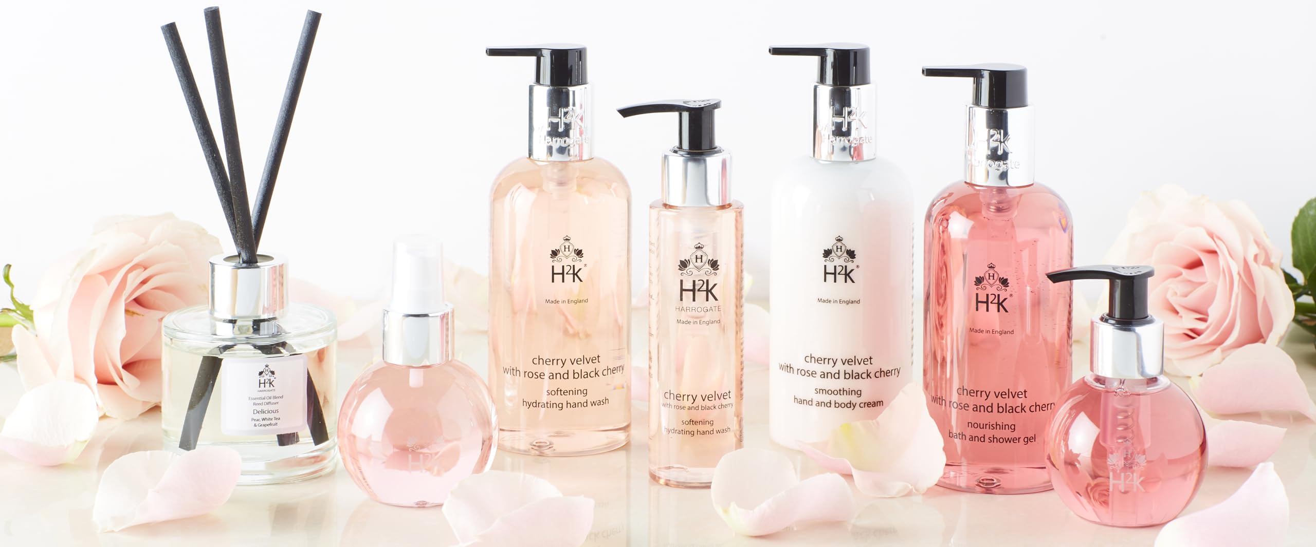 Moisturising Soothing Hand & Body Lotion, Rose and Black Cherry Scented (250ml) Cherry Velvet by H2K Botanicals - Image 3
