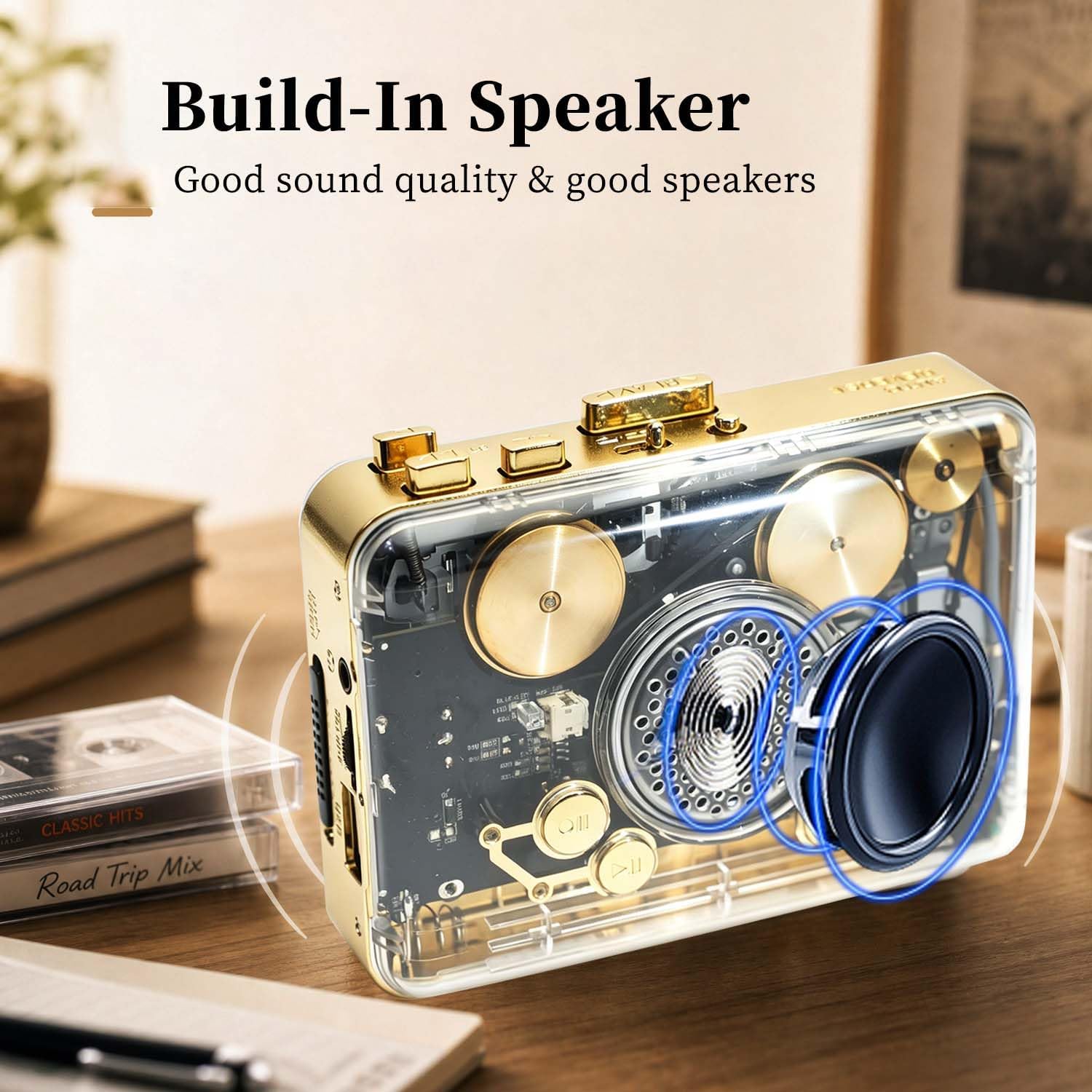Multi-Functional Cassette Player，Transparent Copper Wheel Movement image 5