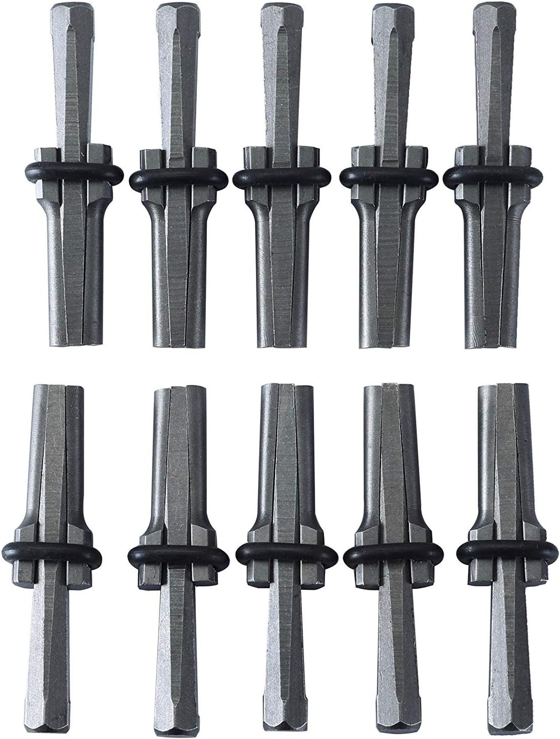 Halfeary FLK Tech 10 Set 9/16" Plug Wedges Feather Shims Concrete Rock Stone Splitter Hand Tools 14mm