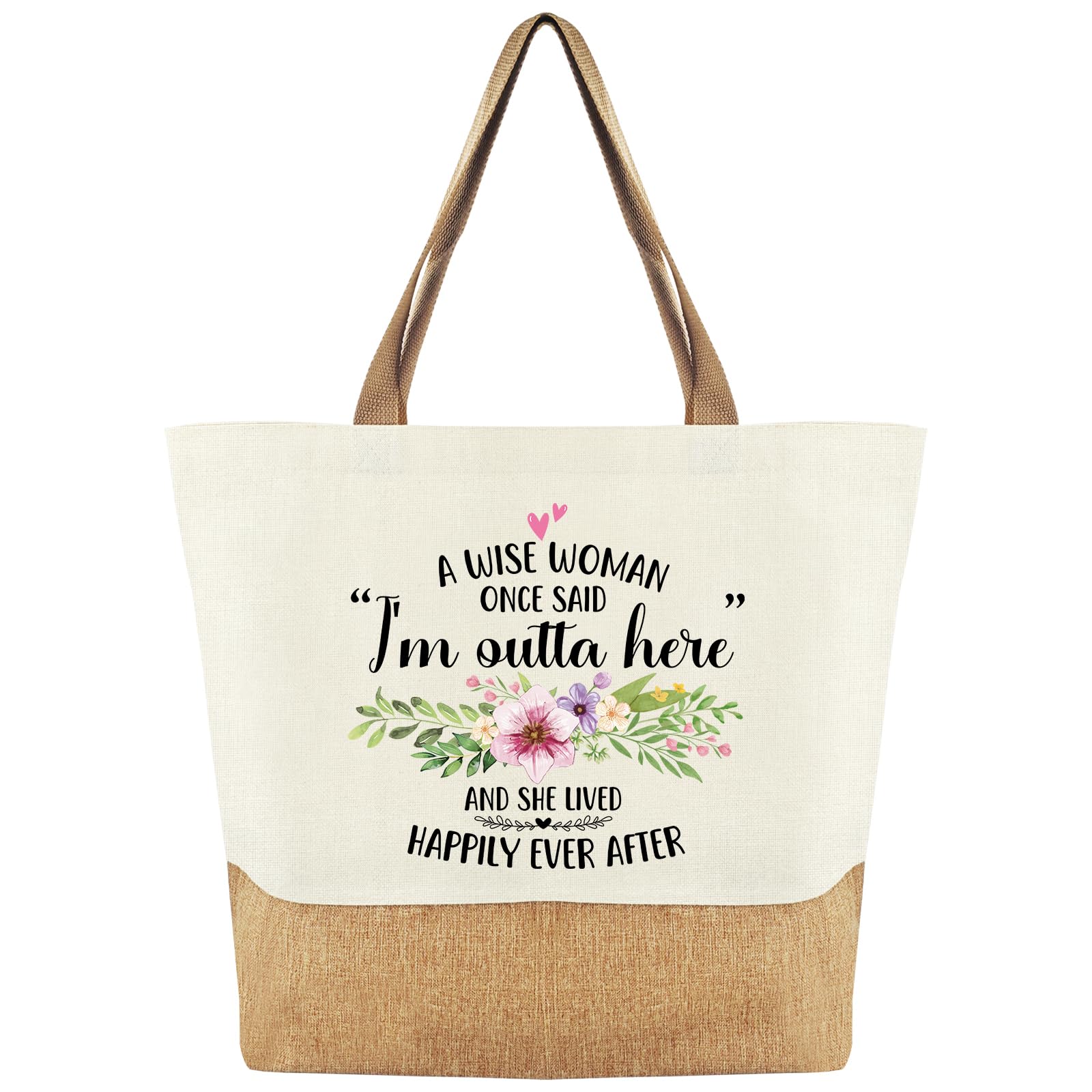 Tarklanda Retirement Gifts for Women, Colleagues Leaving Present, Retirement Gift Bag Canvas Tote Bag, Presents for Ladies Mom Grandma Teacher Nurse Best Friend Sister Wife Coworker