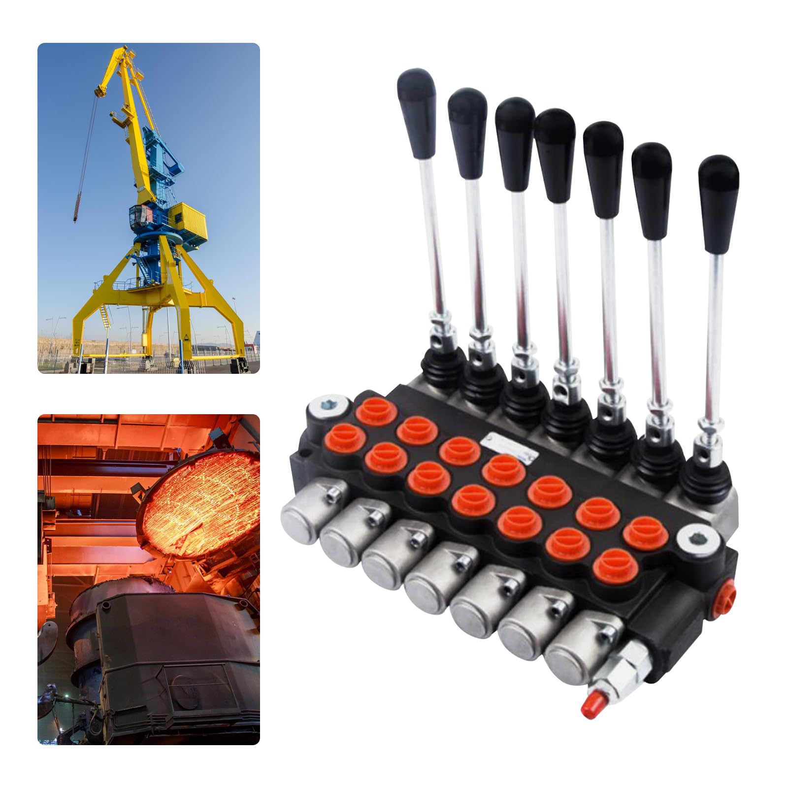 Valvola di controllo manuale idraulica 7 sezioni sistema di controllo idraulico 3600 PSI 60 l/min con leva Idraulica manuale valvola direzionale valvola idraulica per agricoltura macchine edili e