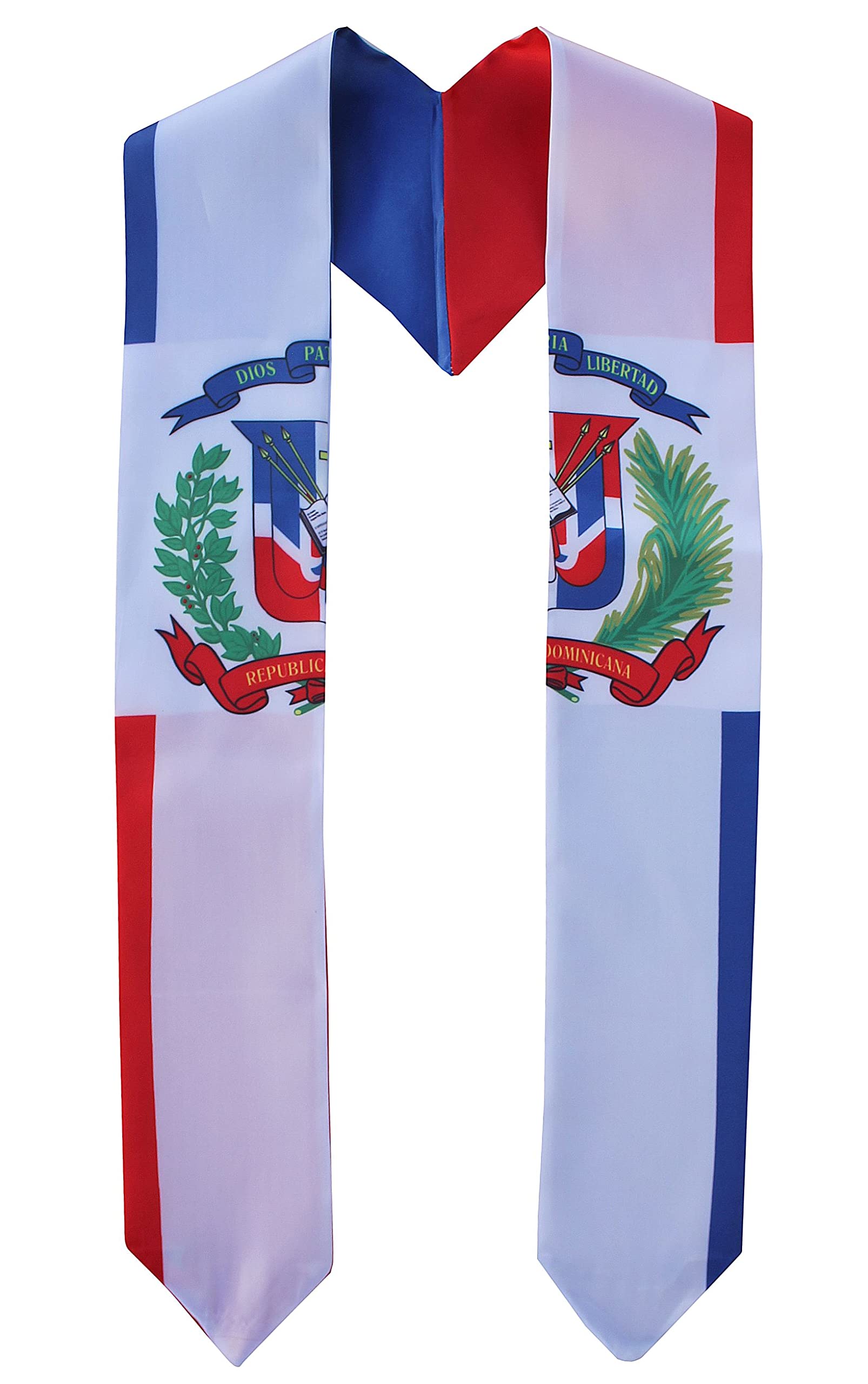 Del Mex Dominican Republic Flag Graduation Sash Stole Scarf Graduate