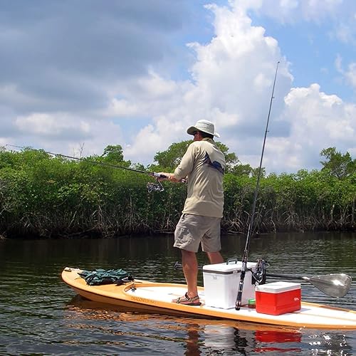 Miniatura 22 de PLUSINNO Combos de caña de pescar y carrete - caña de pescar telescópica de fibra de carbono - Carrete giratorio 12 +1 rodamientos blindados acero