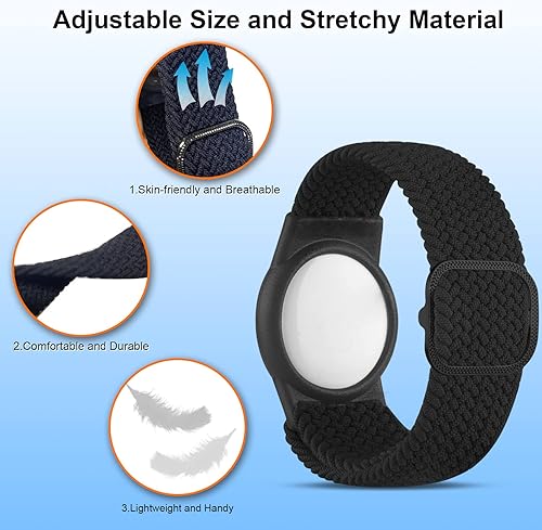 Miniatura 3 de Yizhet Pulsera compatible con Airtag, pulsera ajustable para Airtag, correa de reloj Airtag suave para niños, adolescentes y ancianos