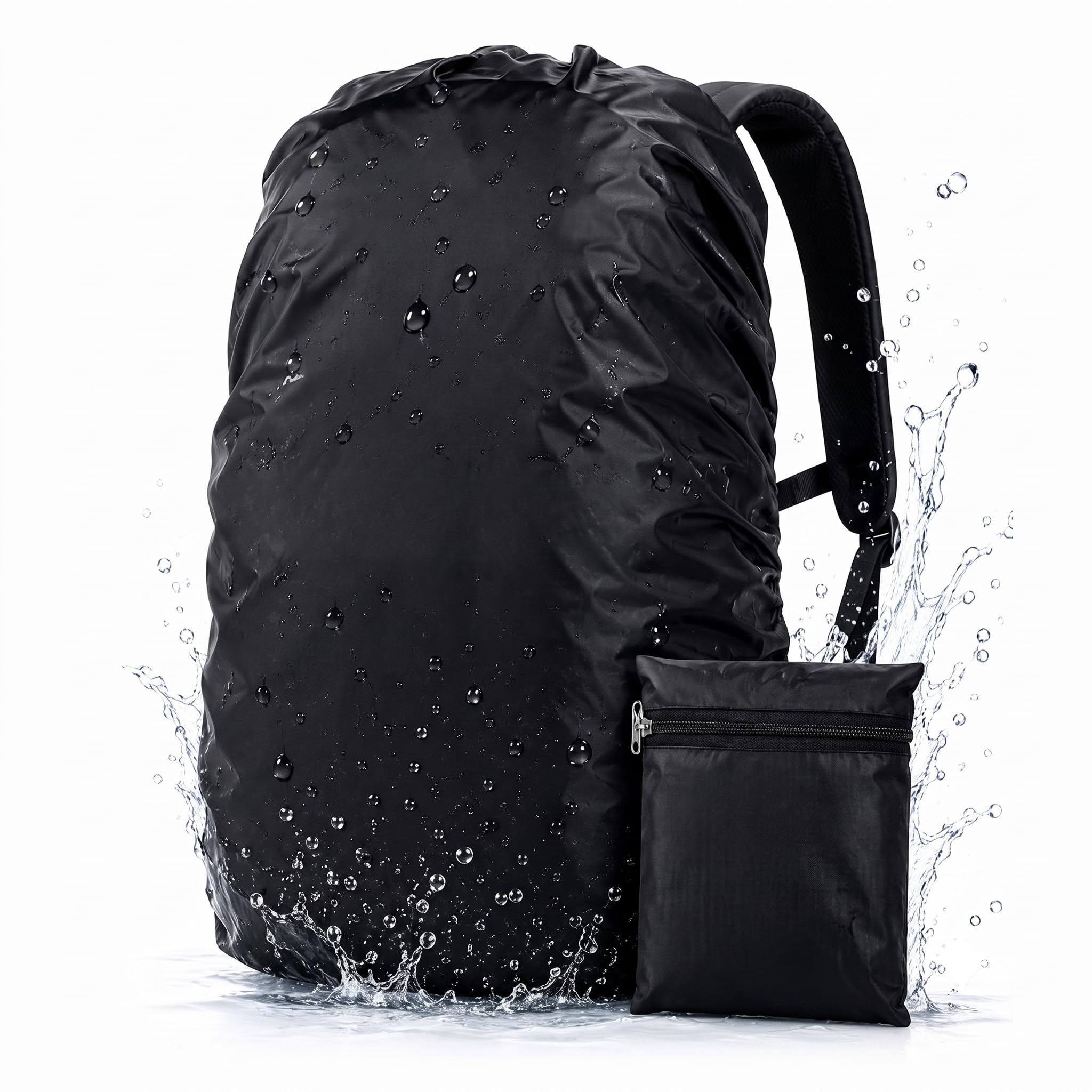 Waterproof Backpack Rain Cover for 30-40L Bags, Wear Resistant Polyester Laptop Bag Cover with Adjustable Anti Slip Buckle Strap, Foldable Rain Cover for School, Travel, Trekking & Hiking Backpack | Water Resistant, Wear Resistant, Adjustable Buckle, Foldable, 30-40L Backpack Fit, Travel & Trekking Use-image-11