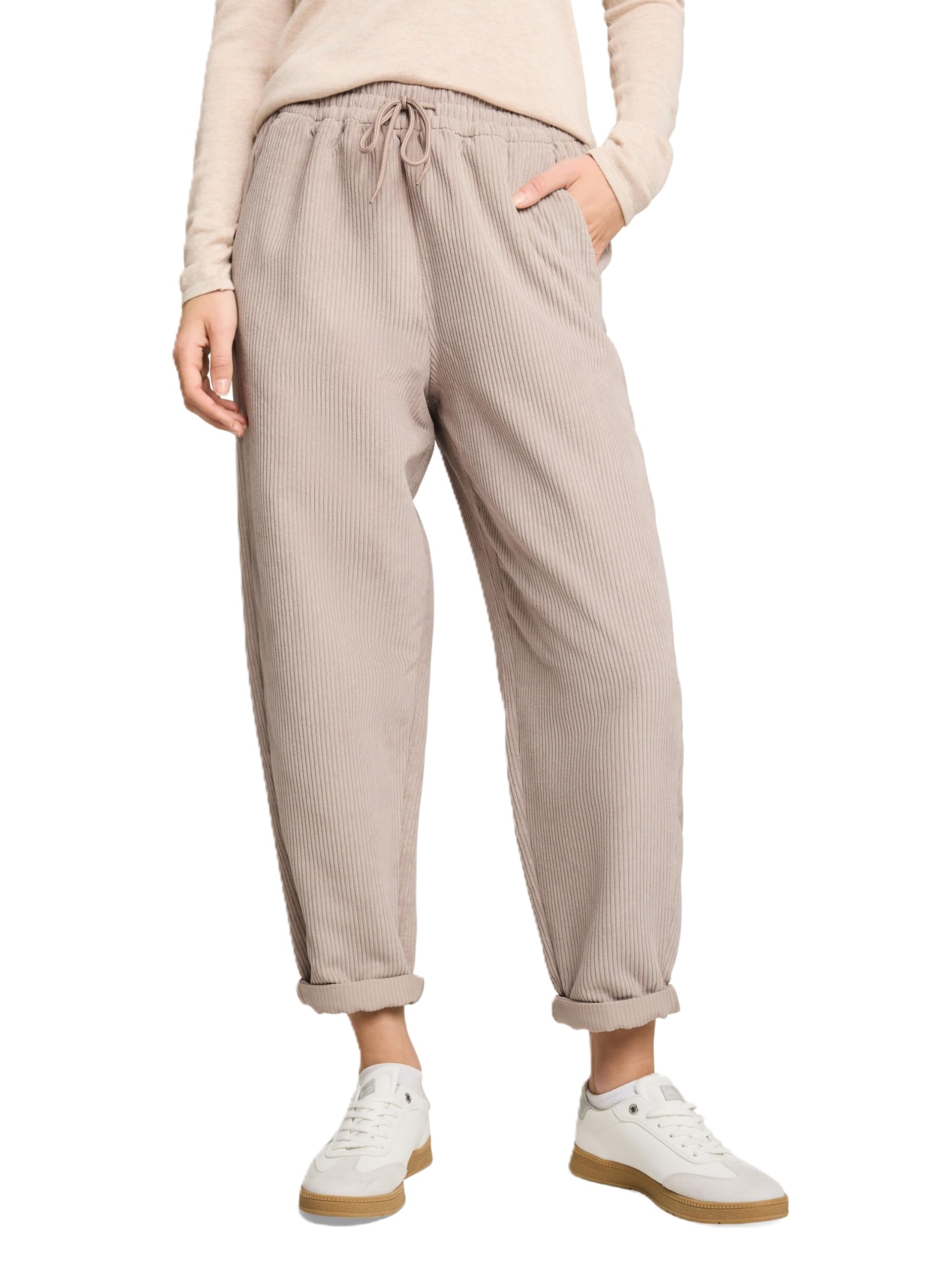 Tom Tailor Damen Barrel Fit Hose aus Cord 1053009