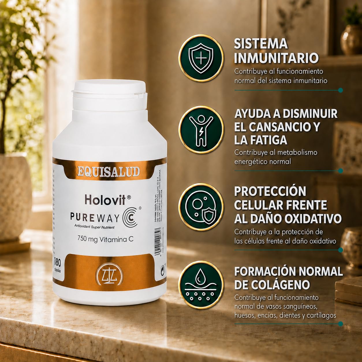 EQUISALUD HOLOVIT PURE WAY-C suplement diety w kapsułkach 180 kapsułek