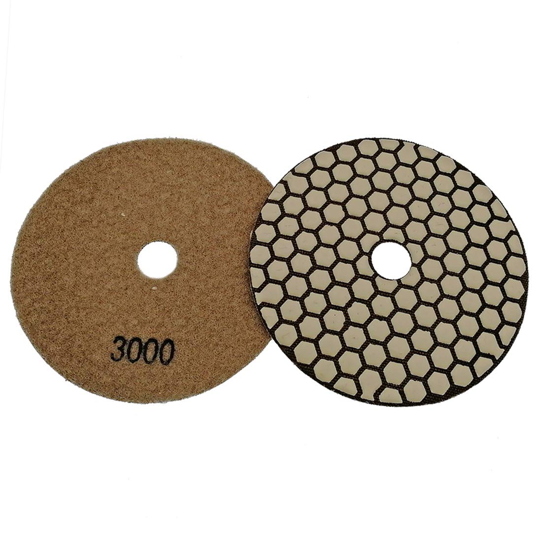 SHDIATOOL Diamante Almohadilla de Pulido 7 Piezas Grano 3000 para Pulir en Seco Mármol Granito Piedra Cerámica Dia 125mm/5 Pulgadas