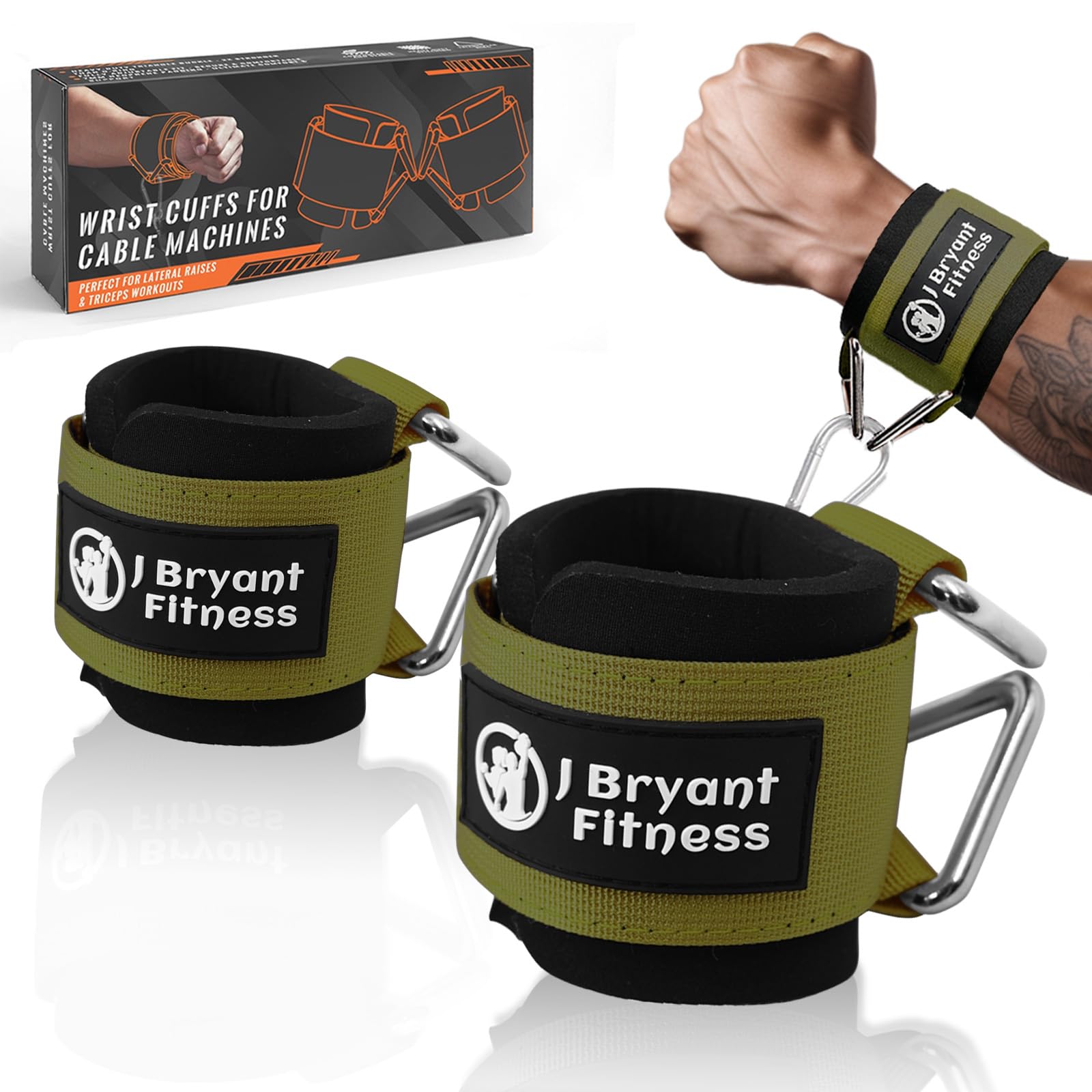 J Bryant Neopren-Handgelenkband mit Polsterung, verstellbarem Dreiecksverschluss & sicherem Manschettendesign für Kabelmaschinen, Kraft- und Fitnesstraining