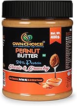 OwnChoice Classic Peanut Butter Crunchy 400g - with High Protein 24% | Premium Roasted Nuts Gluten Free Zero Trans Fat Good Fats (400g, Crunchy)