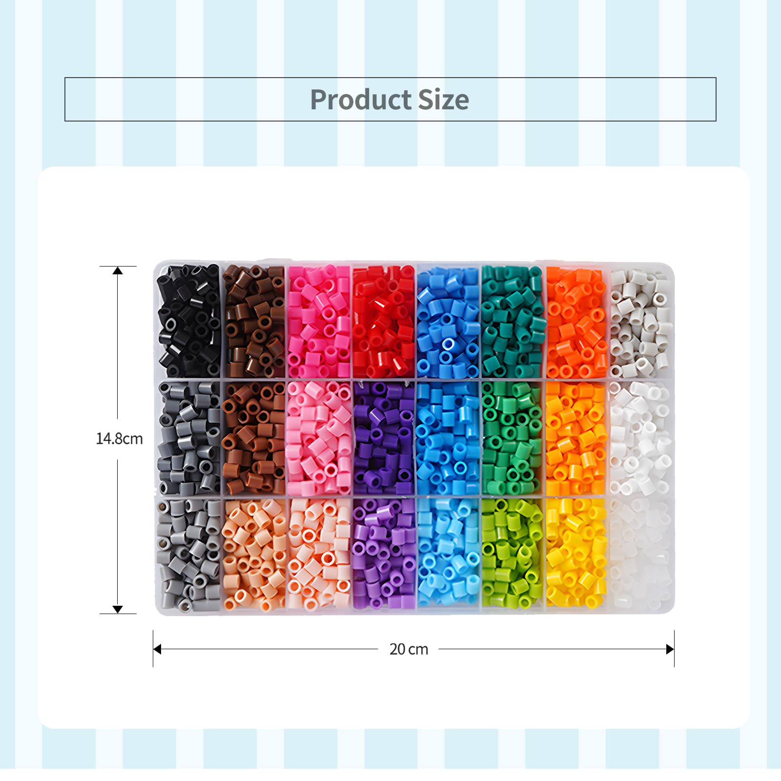 Amazon.com: ARTKAL Fuse Beads 24 Colors 4800 Pcs 5mm Melty Beads