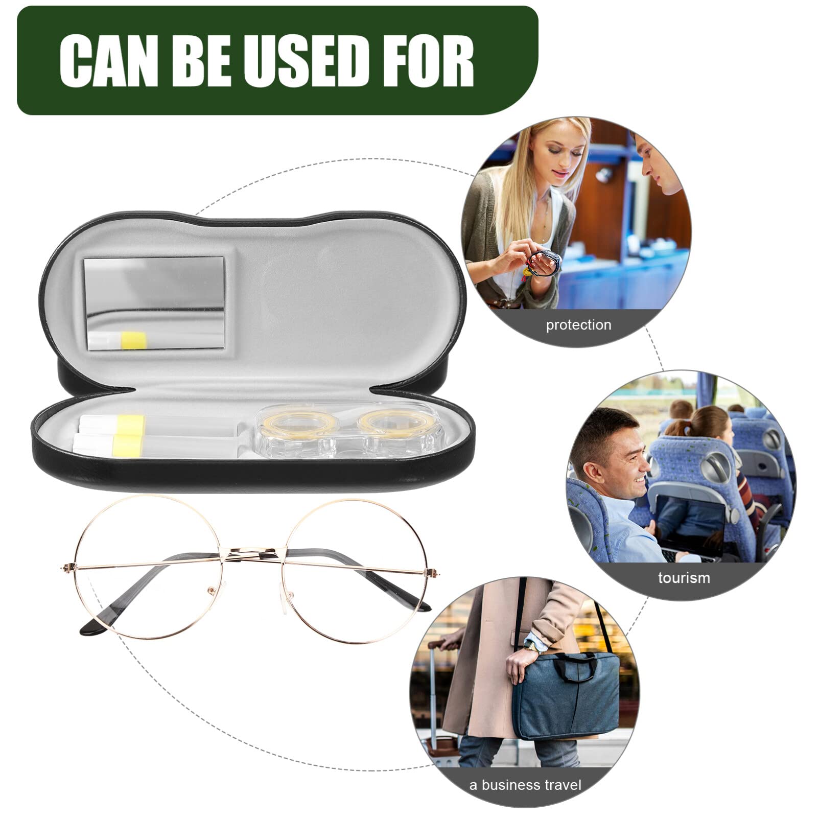 GALPADA Organizer Per Occhiali Contenitore Per Occhiali Portatile Contenitore Per Occhiali A Doppio Scopo