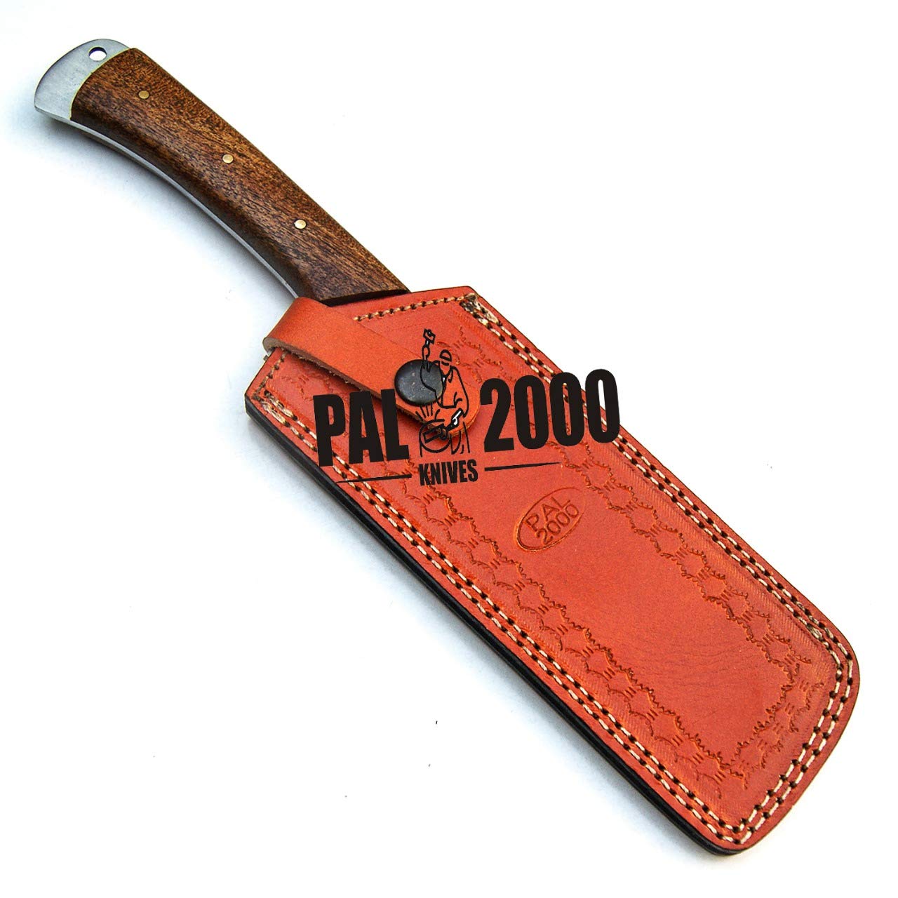PAL 2000 Cuchillos de cocina de acero Damasco – 17,7 cm aproximadamente de espiga completa de acero Damasco – El mejor cuchillo de cocina hecho a mano Damasco con vaina Compra con confianza 9533