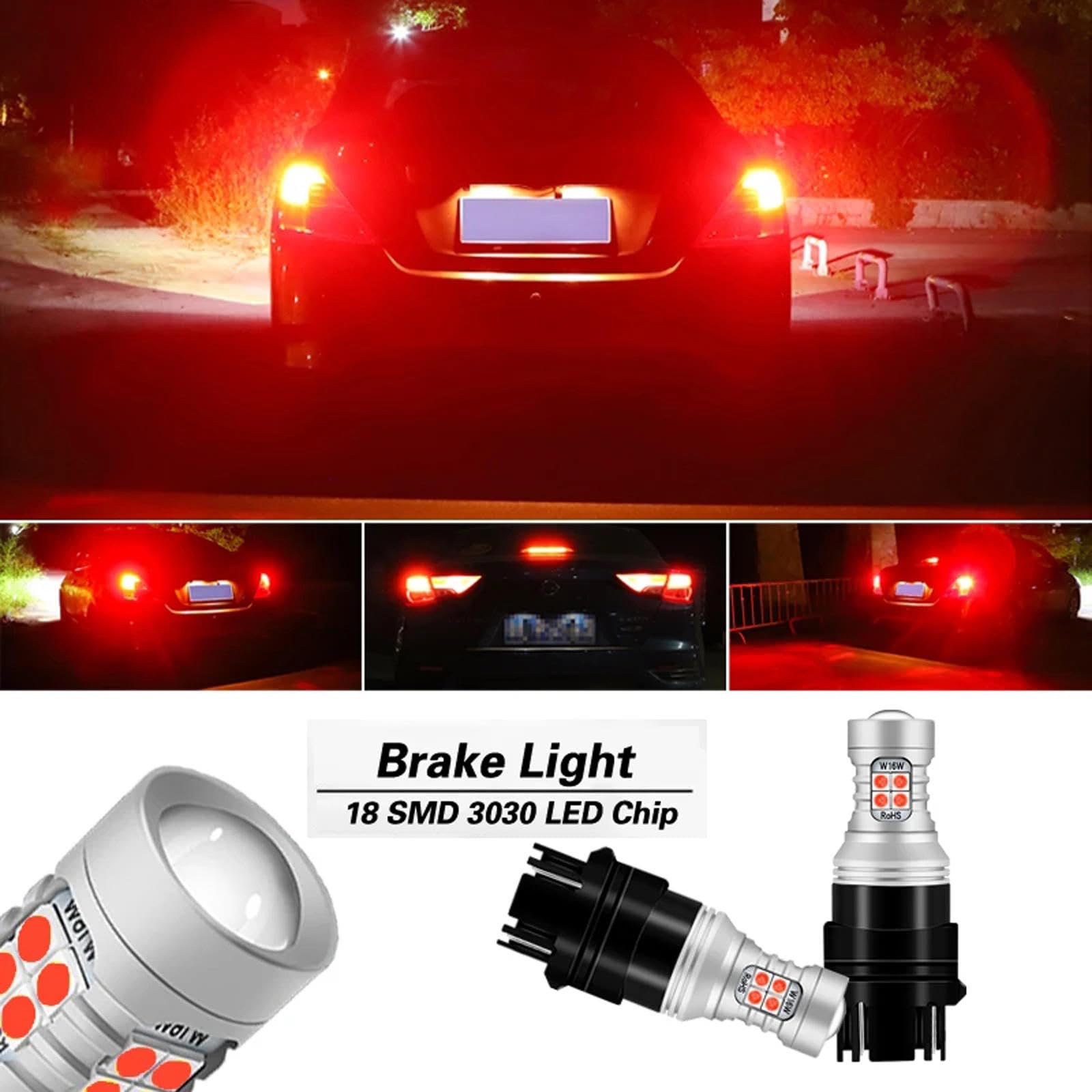 Amazon.co.jp: IBLUON 2x LED ブレーキライト Blub 3157 3057 T25 P27