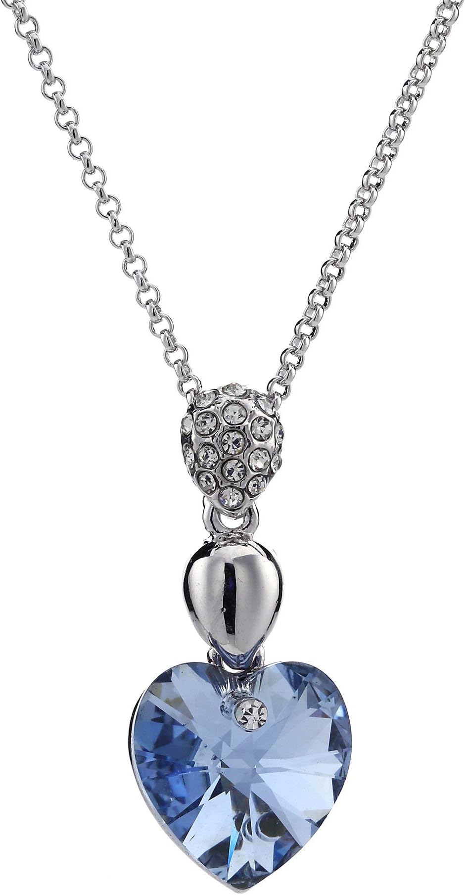KRUCKEL Pure and Sincere Loving Heart White Gold plated necklace made with Swarovski® Crystal - 5031030