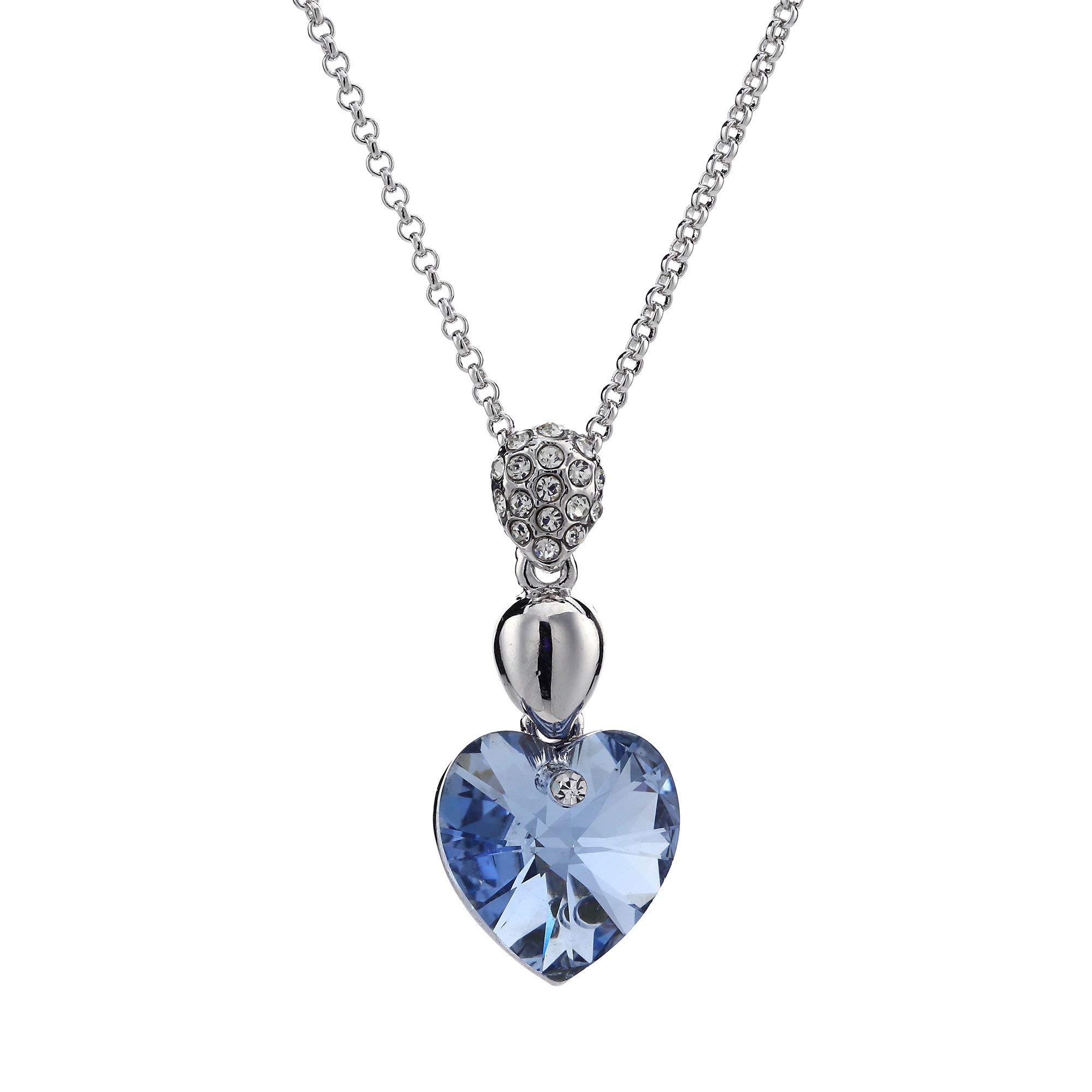 KRUCKEL Pure and Sincere Loving Heart White Gold plated necklace made with Swarovski® Crystal - 5031030