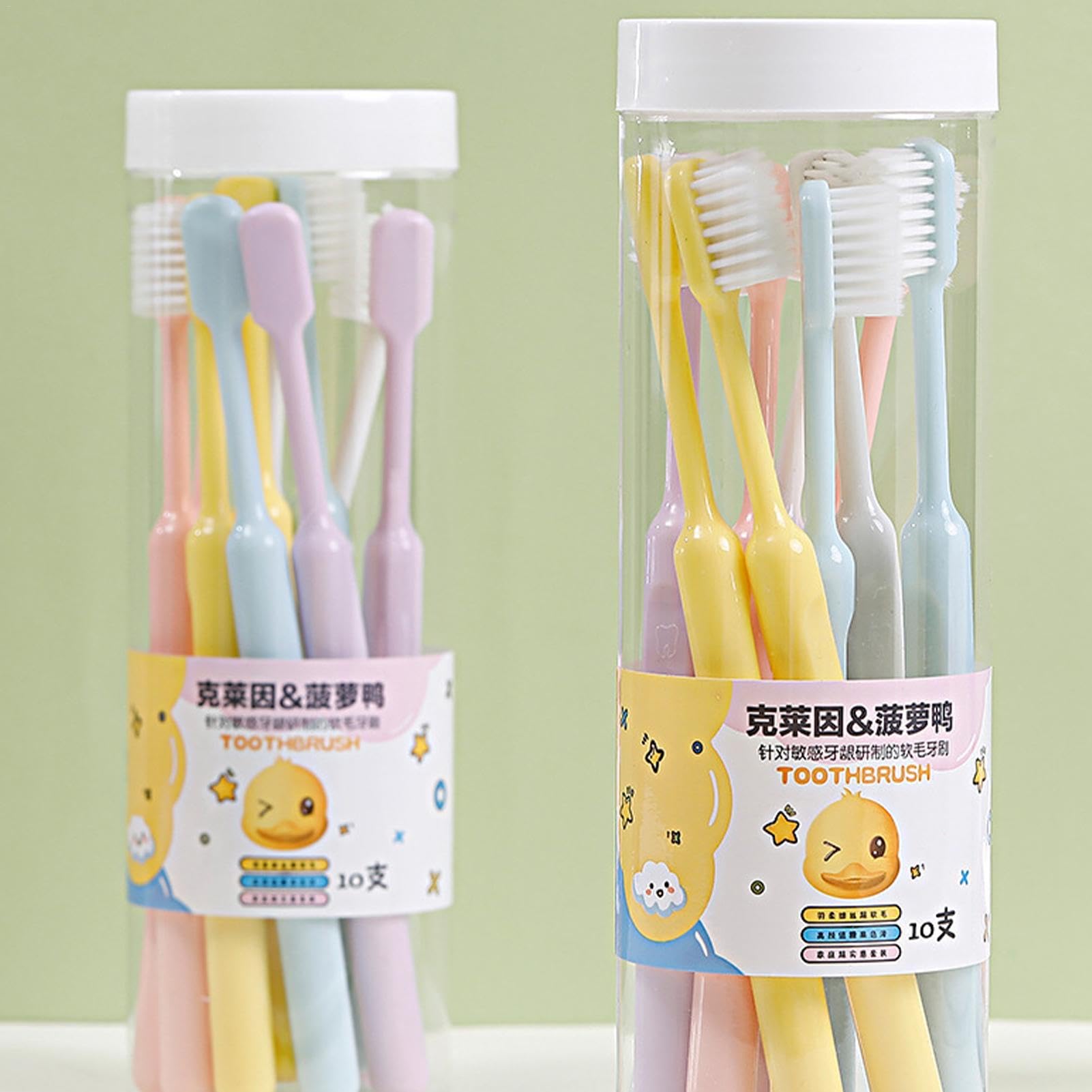 Spazzolino da denti di famiglia morbido, spazzolino da denti per la | famiglia | Spazzolino da denti da viaggio 10 pezzi Spazzolino da denti per la pulizia delicata,Set familiare con manico roton