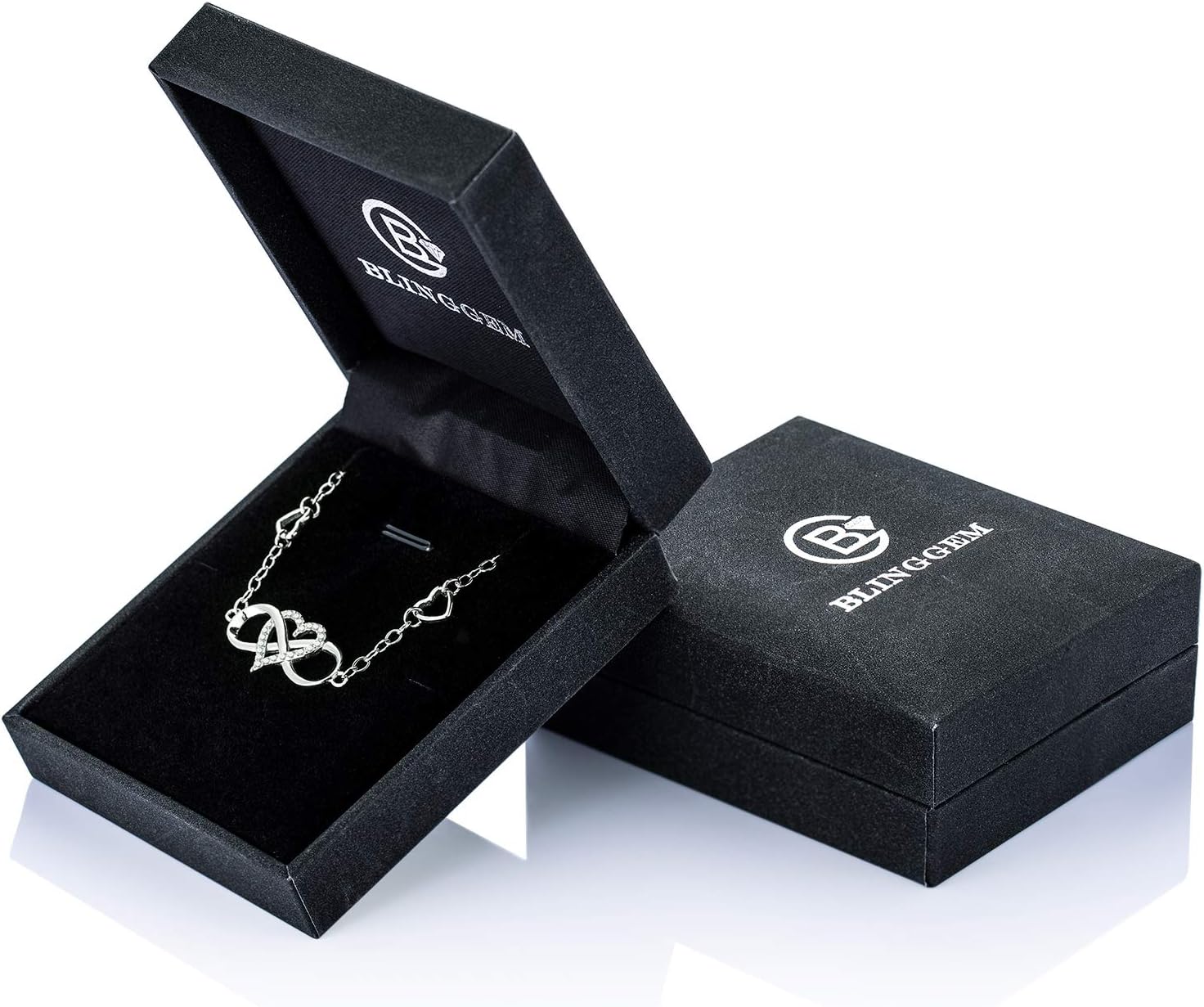 BlingGem Anklets for Women 925 Sterling Silver Infinity Hear Ankle Bracelet Cubic Zirconia Rose Gold Summer Beach Stylish Foot Chain Summer Vacation Jewelry Gift for Mom Women - Image 7