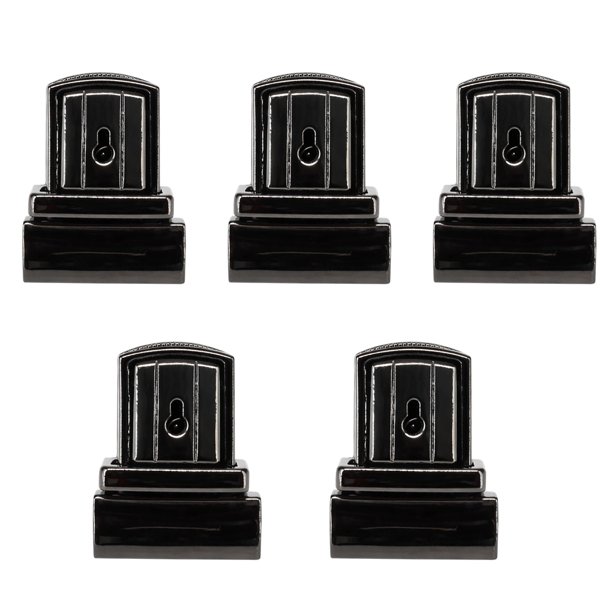 Trimming Shop Catch Tuck Lock Clasp Buckle Purse Closer Thumb Lock for Leather Bag, Purse, Handbag, Scrapbooking, Art & Craft, DIY Projects, Gunmetal, 36mm x 28mm, 5pcs