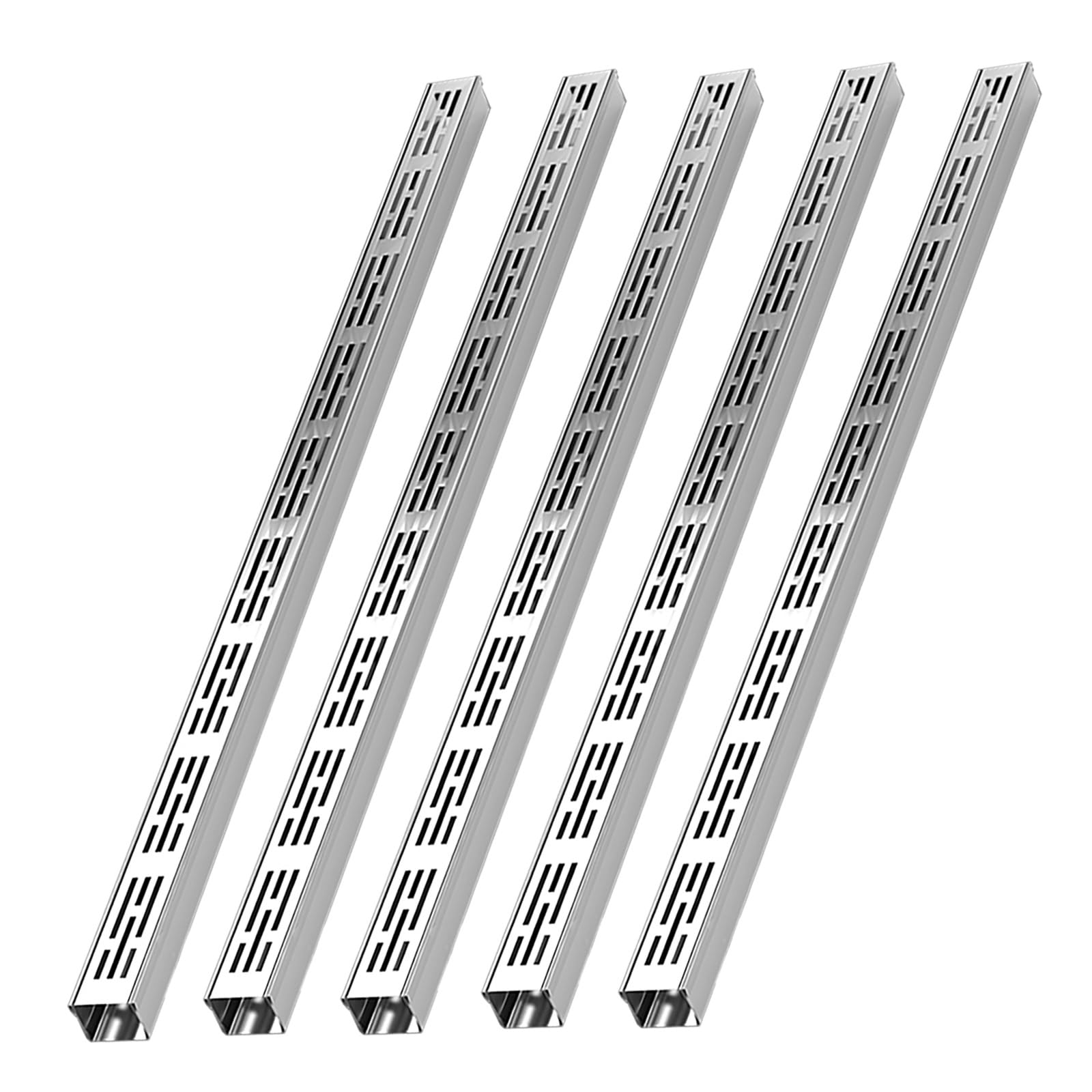 304 SUS Trench Drain Set - Slim Drainage Channel for Outdoor Driveways, Gardens - Detachable Covers(5pack 10x4cm)