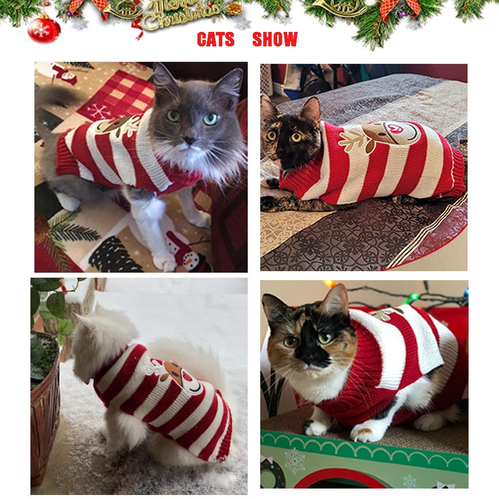 ABRRLO Hunde Pullover Weihnachten Dog Sweater Hundepullover Winter Haustier Strickpullover Hund Weihnachtspullover warme Fashion Urlaub Party Geschenk