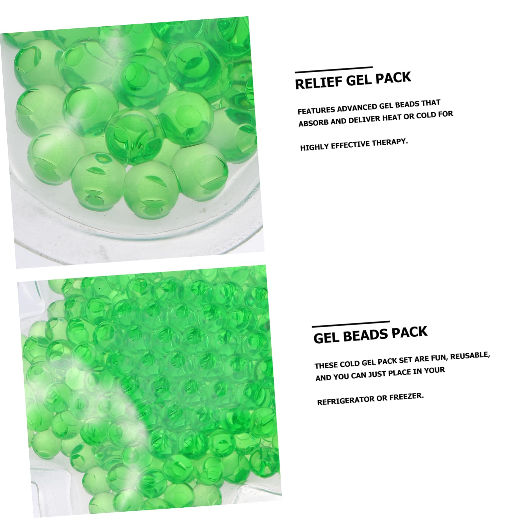 Busta Ghiaccio Gel Riutilizzabile 4 Pezzi Verde in Gel Pvc | Freddo e Caldo, per Skincare Trattamento e Terapia Compressa, Formato Compatto