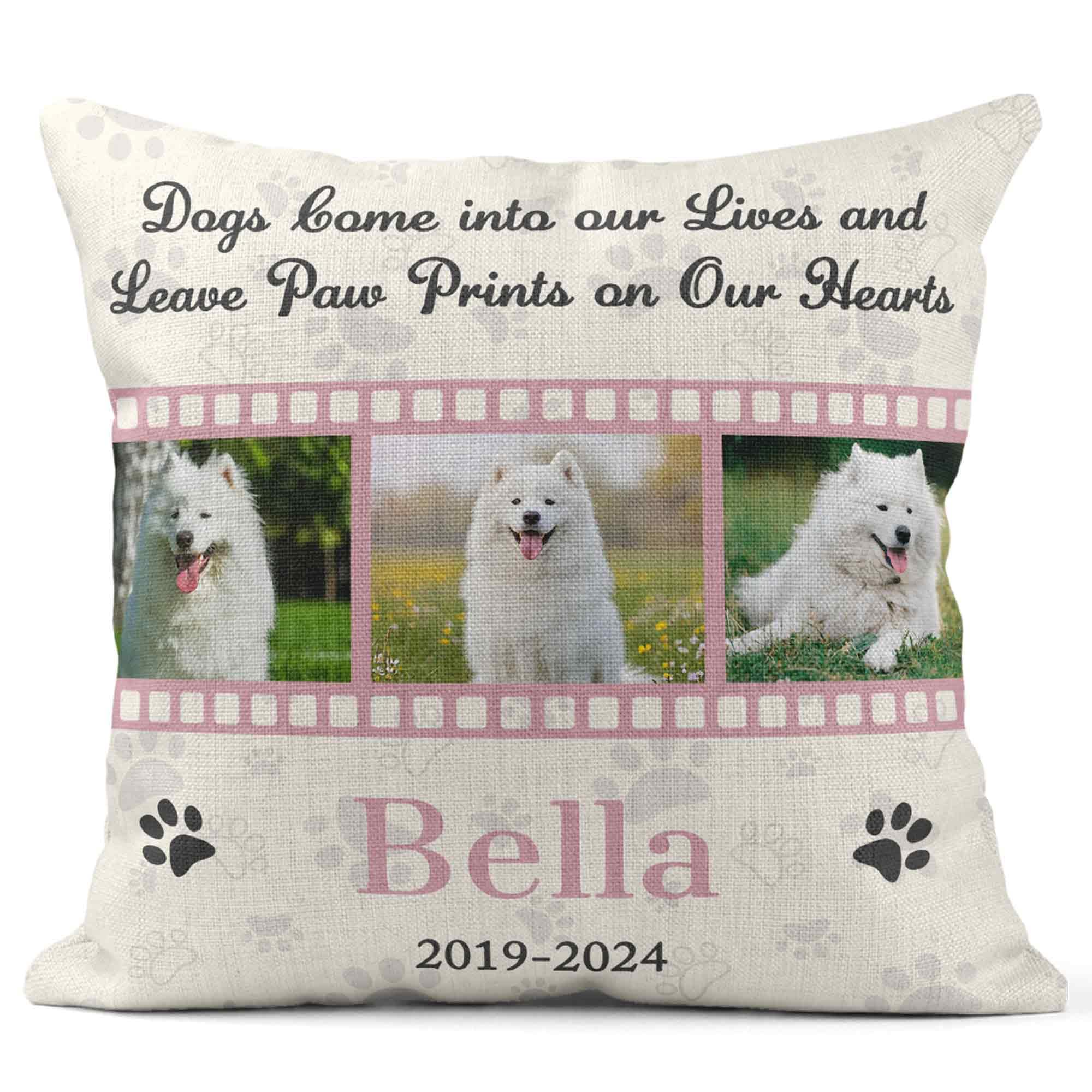 Print Maniacs Personalised Pet Memorial Throw Pillow – Loss of Dog Sympathy Gift – Christmas Memorial Cushion – Dog & Cat Pet Loss Remembrance Gift