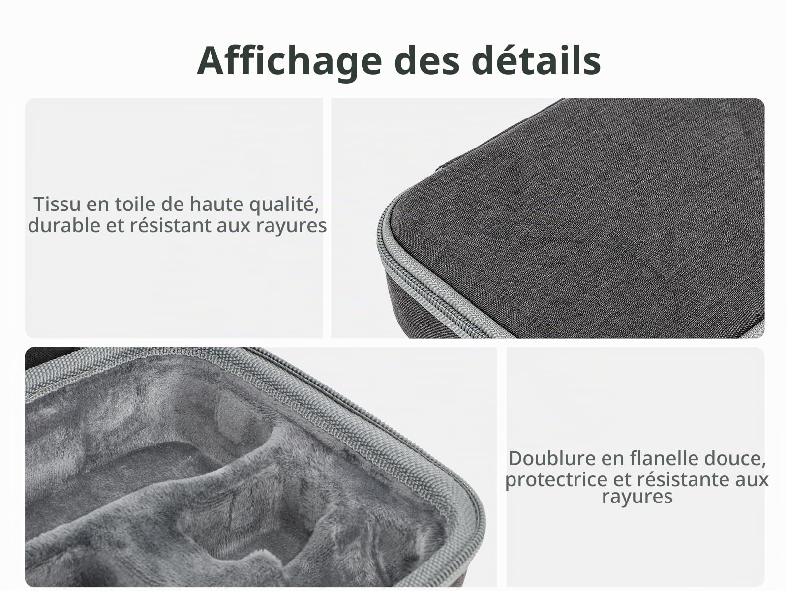 Etui de Transport, Sac de transport pour Osmo Pocket 3 et accessoires, sac de rangement Osmo Pocket 3, sac de rangement polyvalent, accessoires de boîte de protection Pocket 3, Noir