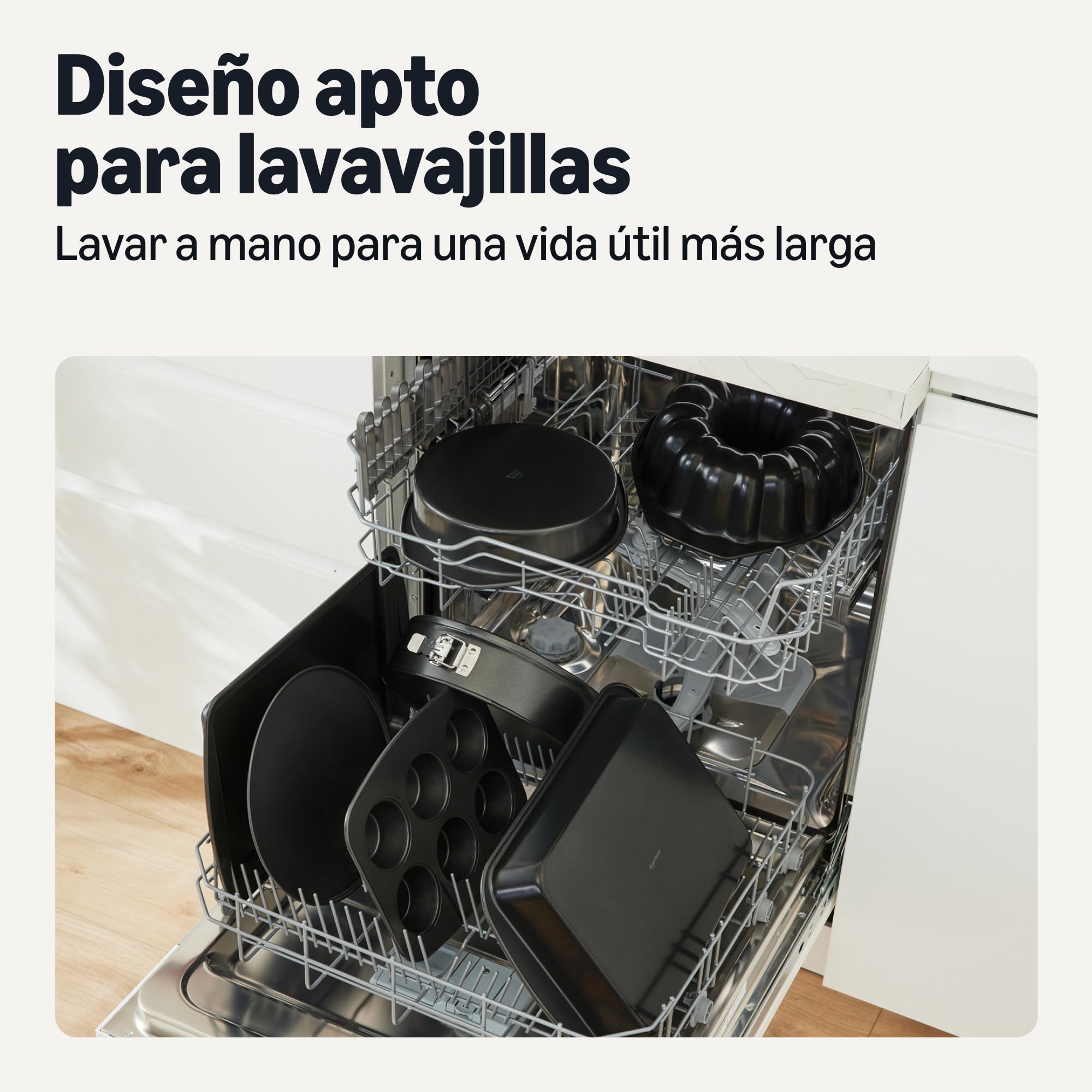 Amazon Basics Molde Desmontable Antiadherente, Apto para Lavavajillas y Horno, 25,4cm