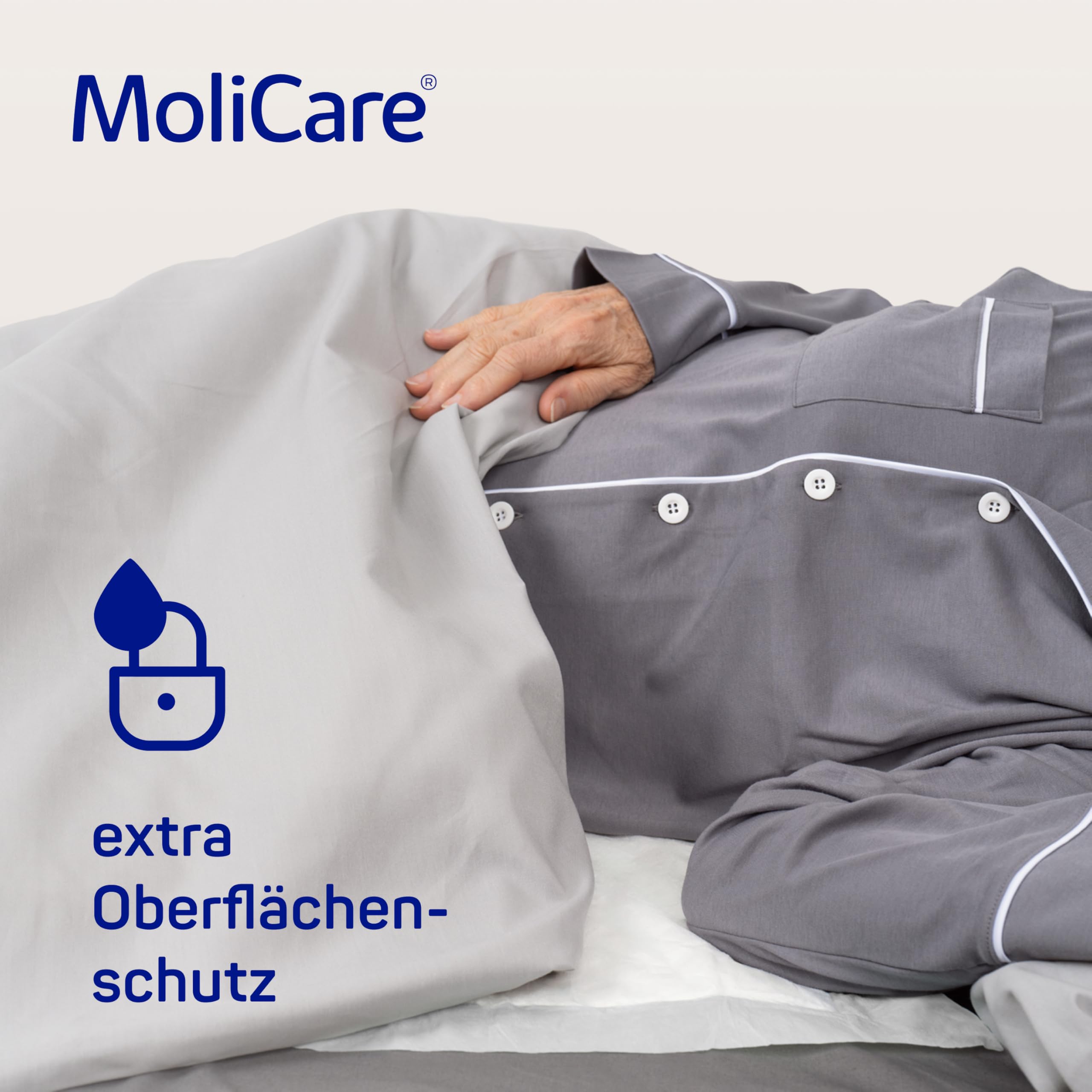 Molicare Premium Bed Mat 9 Gouttes : Alèse de lit avec Noyau Absorbant en Flocons de Cellulose, 60 x 90 cm, 15 pièces
