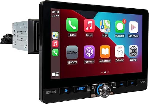 Jensen J1CA8FL 8 pulgadas certificado Apple CarPlay Android Auto con cable o inalámbrico  Pantalla táctil DIN simple y doble DIN Radio estéreo para