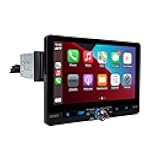 J1CA8FL 8-inch Certified Apple CarPlay Android Auto Wired or Wireless | Single DIN and Double DIN Touchscreen Car Stereo Radio | Bluetooth | Front and Rear Camera Inputs | USB Playback & Charge