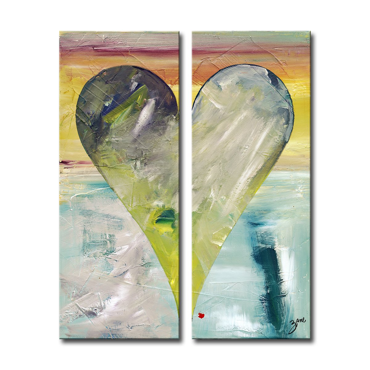 Ready2HangArt 2 Piece Zane Heartwork "Jakarta" Canvas Art Set, 30 x 24"