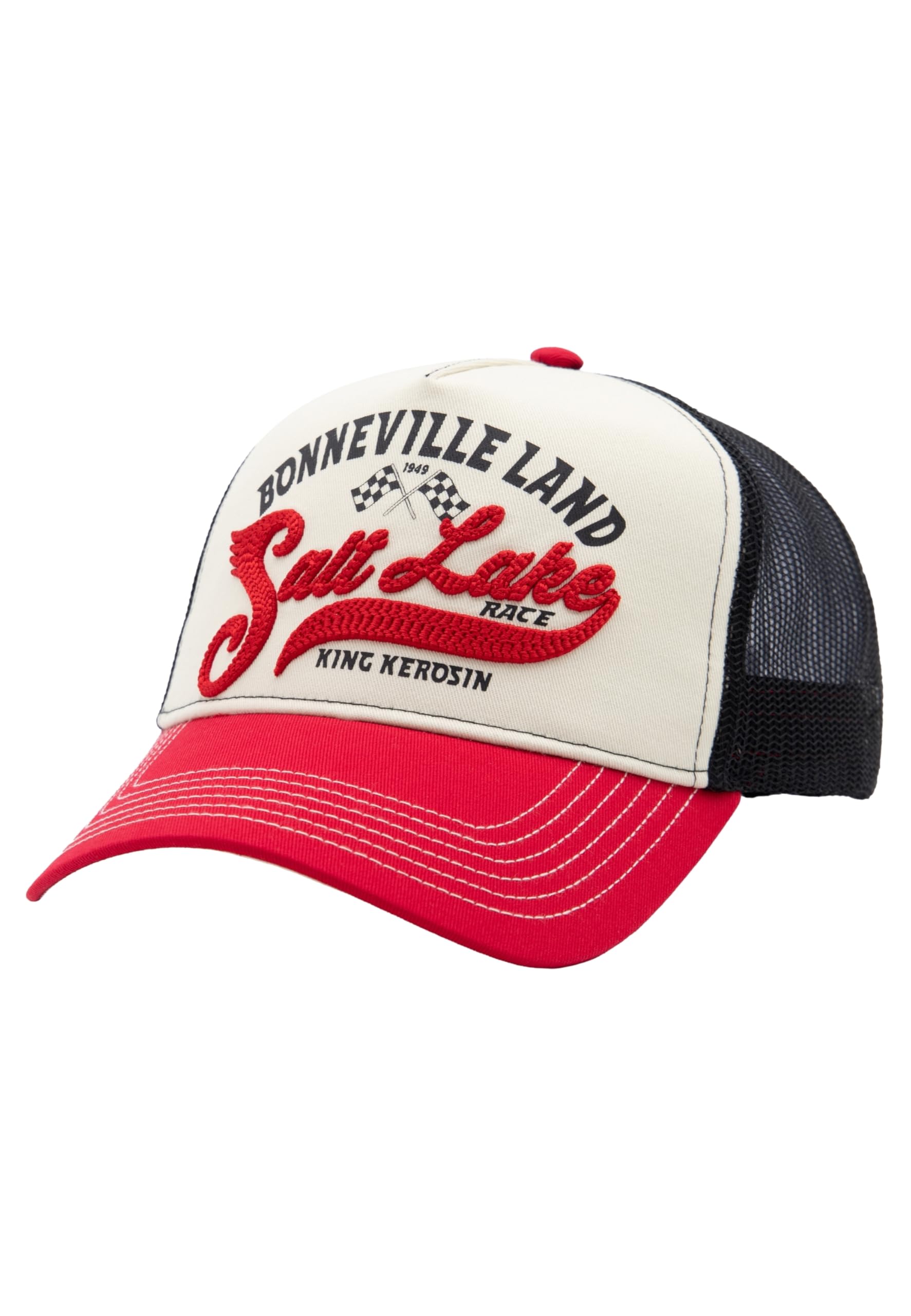 King Kerosin Casquette de camionneur pour homme, style racing, Bonneville Land Salt Lake