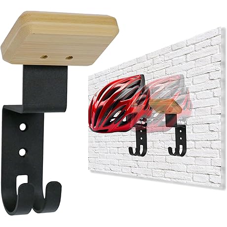 Motorcycle Helmet Holder, Helmet Wall Mount, Helmet Hook for Football/Police/Cycling Skiing/Tactical Gear Wall Hanger