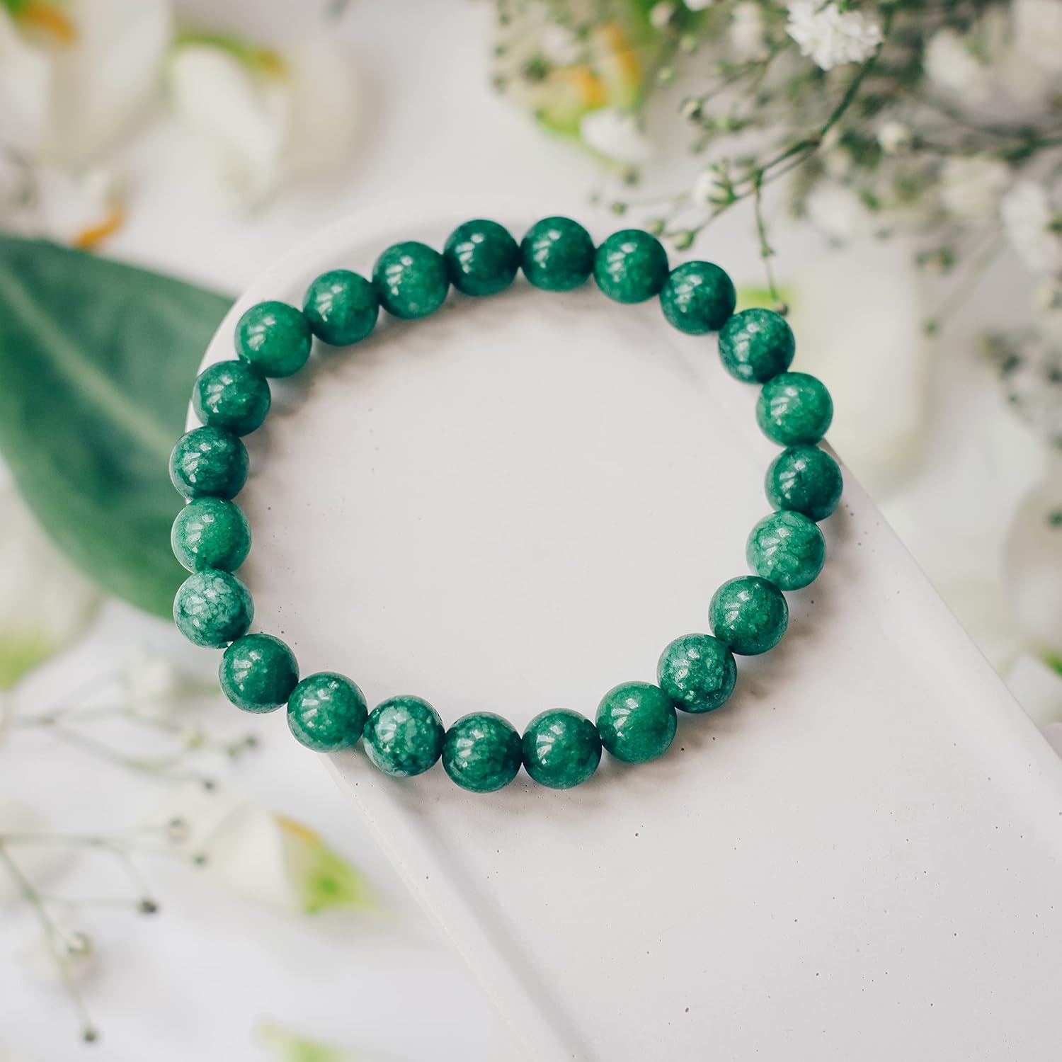 Crystal Vibe 8mm Beaded Bracelets For Women Men - Healing Crystal Bracelet - Adjustable Size
